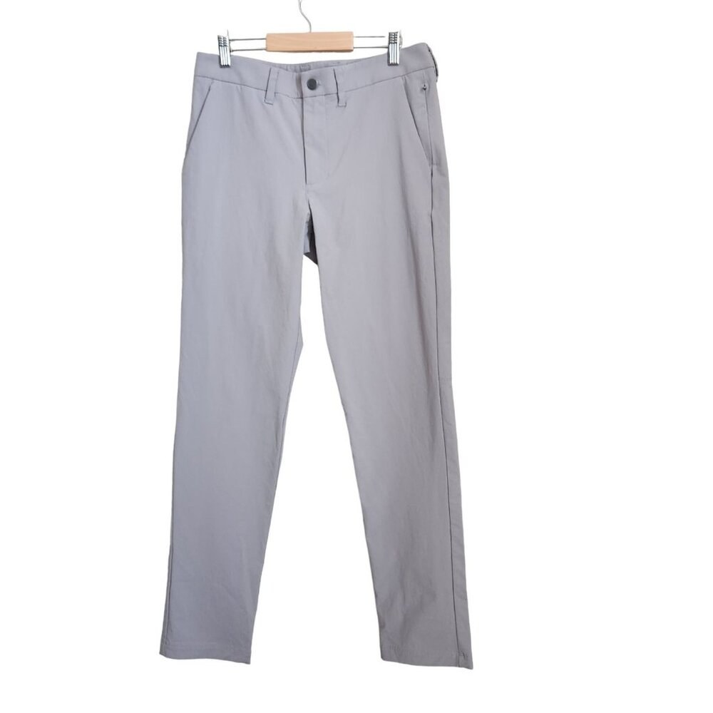 CRZ YOGA All-day Comfort Men's Classic-Fit 30 (30x31") Golf Pants Quick Dry Gray